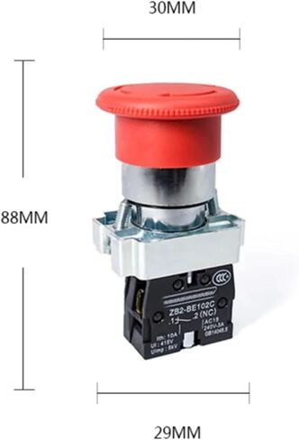 1PCS XB2-BS142 XB2-BS442 XB2-BS542 1NC OPENTER OPTER DOTARY PUND BUNTING SWITCH 2 موقف رأس الفطر 22 مم (XB2-BS442) in Saudi Arabia