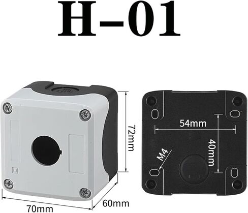 1Pcs Waterproof Button Box Switch Control Box 12345 Hole Industrial Switch Indicator Box 22mm(HB2-B4) in Saudi Arabia