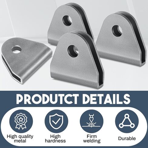 4 Pack Double Shear Tabs Seat Belt Tab Double Shear Limit Strap Weld on tabs 1/2" Hole for Offroad Car Fabrication and UTV Parts Distribution in Saudi Arabia