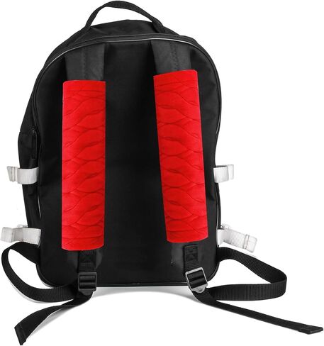 تغطية حزام مقعد Amooca Soft Cover Cover Cover Costbelt Counte Coushions لحقائب الظهر 2 PCS ملاءمة عالميًا لقيادة أسود أكثر راحة in Saudi Arabia