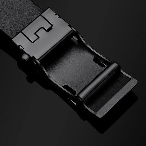 Men's Belt Belt Men's Business Automatic Belt Cowhide Belt(125cm) in Saudi Arabia