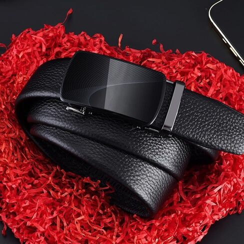Men's Automatic Buckle Belt Men's Genuine Leather Versatile Business Belt and Belt in Saudi Arabia