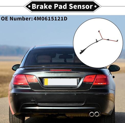 مستشعر ارتداء وسادة الفرامل 1pc لـ Audi RS Q8 2020-2023 TPU Rubber Rubber Black Disc Break Disc Sensor مستشعر مؤشر in Kuwait