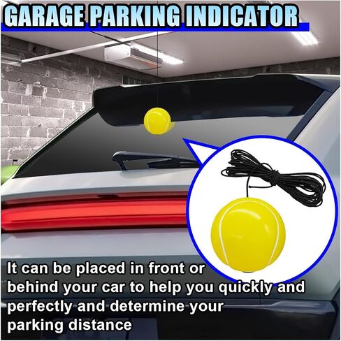 2 Sets Double Garage Parking Aids, Aid-Parking Ball Guide System Kit with Cord Locks and Screw Hooks, Retractable Parking Assist Ball Garage Car Stop Indicator with Rope for Vehicles (Golf) in Saudi Arabia