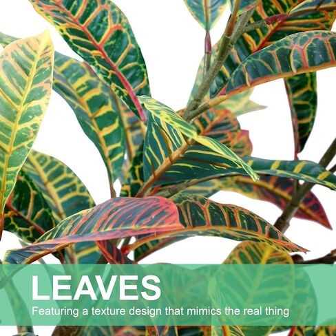 Faux Fiddle Leaf Fig Tree, 6ft Faux Plant Fake Ficus Silk Trees with White Planter, Artificial Fig Trees Floor Plants for House Office Living Room Indoor Home Decor (Fiddle Leaf) in Kuwait