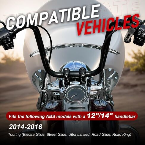 أسود 12-14 بوصة من طقم كابل كابل كابل كبل شماعات القرد لنماذج ABS Harley 2014-2016 Touring (Black) in Kuwait