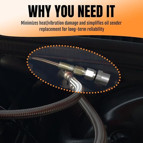 AUTOVIC Oil Pressure Sensor Relocation Adapter for C5 C6 Corvette LS Engines in Saudi Arabia
