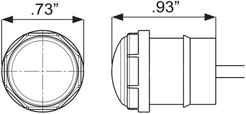 Optronics MCL110AKB GloLight Amber 3/4" Marker Light Kit with Grommet in Saudi Arabia