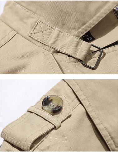 chouyatou Men's Slim Notched Collar Single Breasted Cotton Jacket Office Trench Coat in Saudi Arabia