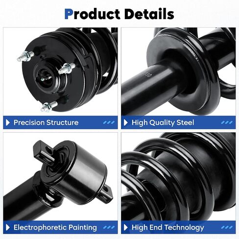 Front Struts Assembly w/Coil Spring Shock Absorber Fit for Silverado 1500/Avalanche/Sierra 1500 07-13, Suburban 1500/Escalade ESV/EXT 07-14, for Tahoe/Yukon 2007-2020 ONLY 4WD，Replace for 139104 in Kuwait
