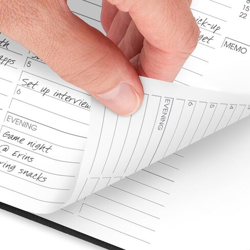 AT-A-GLANCE 2024 Weekly Planner, Hourly Appointment Book, 7" x 8-3/4", Medium, Black (708650524) in Saudi Arabia