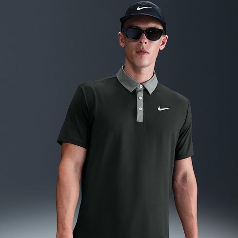 Nike Tour Men's Dri-FIT Golf Polo (Night Forest/Clay Green/Pale Ivory) in Saudi Arabia
