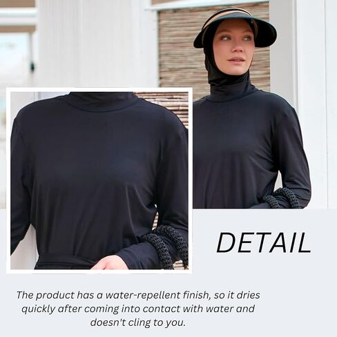 ملابس السباحة الإسلامية كاملة الطول للنساء المسلمين | 4 PCS Burkini Set Top ، Pants ، Cap ، Bustier | حارس الطفح الجلدي التغطية الكاملة in Kuwait