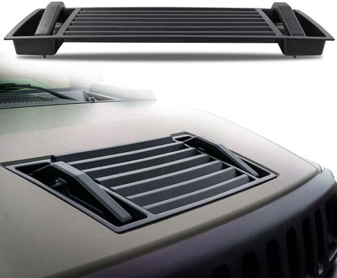 G-Plus Hood Grille W/مقابض تافهة ، متوافق مع Hummer H2 2003 2004 2005 2006 2007 GM25928163 15063080 ، 25858920 (Black) in Kuwait
