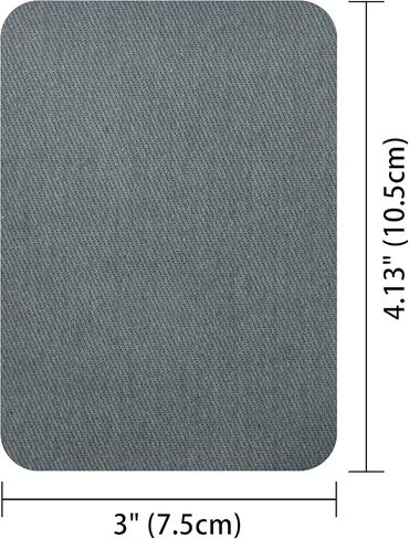 12 Pieces Iron-on Patches Premium Quality Fabric Inside & Outside. Strongest Glue Hundred Percent Cotton Beige-Color Repair Decorating Kit Size 3" by 4-1/4" (Cotton-Beige-Color) in Saudi Arabia