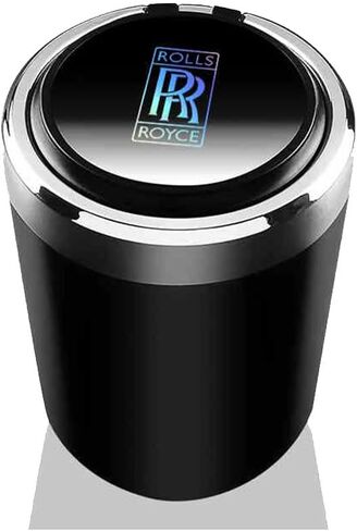 Car Ashtray for Rolls-Royce Phantom/Cullinan/Ghost, Multifunctional Portable Easy Clean Lid Interior Home Office LED Light Self Extinguishing Smokeless Travel Accessories,A in Saudi Arabia