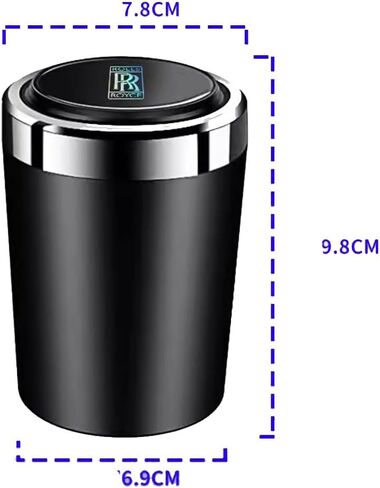 Car Ashtray for Rolls-Royce Phantom/Cullinan/Ghost, Multifunctional Portable Easy Clean Lid Interior Home Office LED Light Self Extinguishing Smokeless Travel Accessories,A in Saudi Arabia