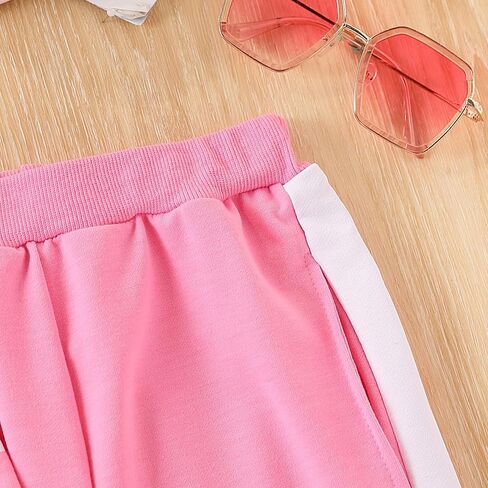 2025 Girls Sweatsuit Set Cute Hooded Sweatshirt & Jogger Pants with Pocket Casual Outfuts Set in Kuwait