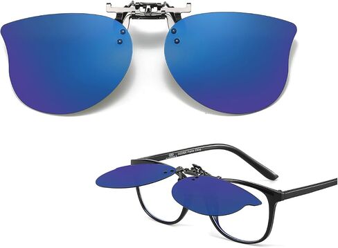Kids Polarized Clip on Sunglasses Over Prescription Glasses for Age 6-15 Boy Girl Flip Up Lovely Fish Style TS-CO-1181 in Saudi Arabia