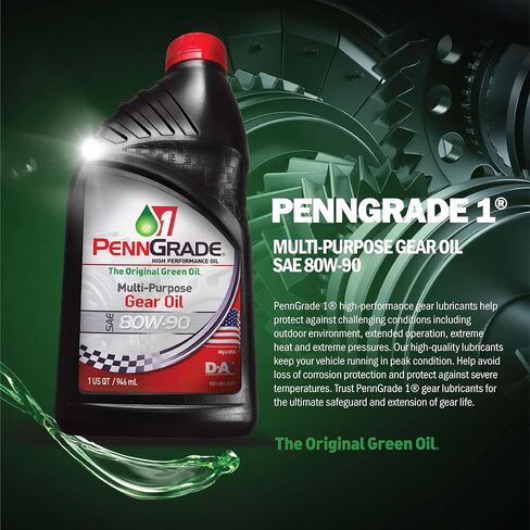 Penn Grade 1, 77296, Classic Multi-Purpose GL-4 Gear Oil SAE 80W-90, 1 Quart (4 Pack) in Saudi Arabia