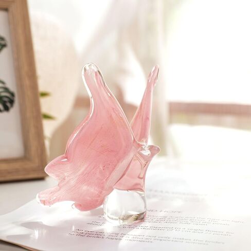 QFkris Large Crystal Butterfly 4'' Width Glass Figurines Collectibles with Crystal Ball Base Cut Glass Ornament Statue Animal Collectible in Saudi Arabia