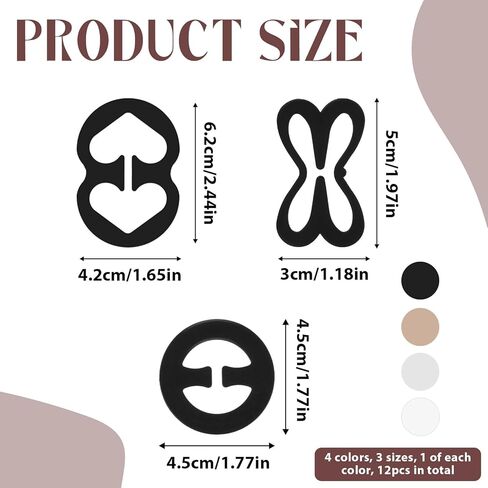 12 PCS BRA BRA CLIPS for Racerback ، مقاطع حامل حزام مضادة للانزلاق ، والأرباك تخفي الأشرطة ، وتحويلات العودة للنساء للنساء in Kuwait