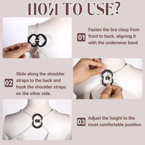 12 PCS BRA BRA CLIPS for Racerback ، مقاطع حامل حزام مضادة للانزلاق ، والأرباك تخفي الأشرطة ، وتحويلات العودة للنساء للنساء in Kuwait