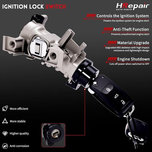 1K0905851B Switch Switch Switch Cylinder FITS لعام 2006-2018 VW Jetta EOS Golf Rabbit Ignition Switch 丨 مع المفتاح in Kuwait