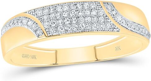 Jewels by Lux 10kt Gold His & Hers 3/4 CTTW Diamond Diamond Oval Bridal Wedding Band مجموعة فرقة خاتم الزفاف ، المرأة الحجم: 5-9 ، الحجم: 8-12 in Saudi Arabia