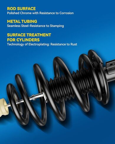PHILTOP Front Struts for Tribute 2001-2006, Tribute 2008-2011, Mariner 2005-2011, Escape 2001-2012, Shock Absorber Complete Suspension 171593+171594, Struts with Coil Spring Assemblies SAA978 2 Pcs in Saudi Arabia