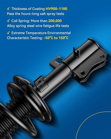 PHILTOP Front Struts for Tribute 2001-2006, Tribute 2008-2011, Mariner 2005-2011, Escape 2001-2012, Shock Absorber Complete Suspension 171593+171594, Struts with Coil Spring Assemblies SAA978 2 Pcs in Saudi Arabia