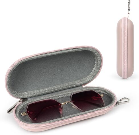 علبة النظارات النحيفة ، منظم نظارة شمسية سفر محمولة مع كارابينر ، سستة نظارات تخزين النظارات للرجال نساء in Kuwait