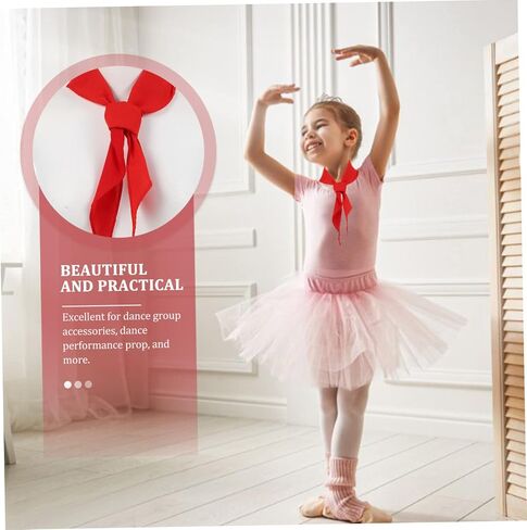 2pcs Boy Girl Triangle Scarf Red Dance Prop Lightweight Boys and Girls Scarf for Performance for Dance School Events and Daily Practice in Saudi Arabia
