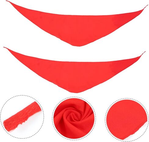 2pcs Boy Girl Triangle Scarf Red Dance Prop Lightweight Boys and Girls Scarf for Performance for Dance School Events and Daily Practice in Saudi Arabia