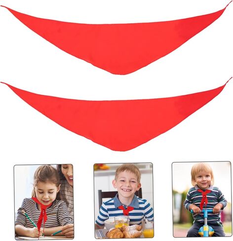 2pcs Boy Girl Triangle Scarf Red Dance Prop Lightweight Boys and Girls Scarf for Performance for Dance School Events and Daily Practice in Saudi Arabia