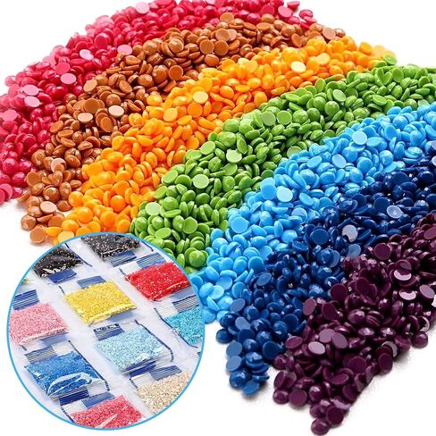 Reofrey DIY Diamond Art Kits for Adults Train, Landscape Full Drill Round Rhinestone Diamond Painting Kits, Cross Stitch Embroidery Canvas for Crafts Home Wall Decor 30x40cm in Saudi Arabia