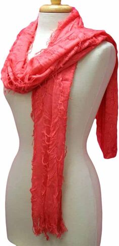 Luxury Divas Wispy Frayed Fringe Scarf in Saudi Arabia
