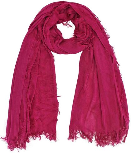 Luxury Divas Wispy Frayed Fringe Scarf in Saudi Arabia