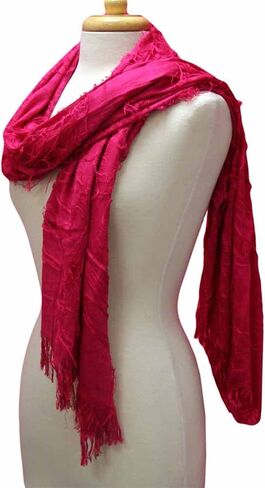 Luxury Divas Wispy Frayed Fringe Scarf in Saudi Arabia