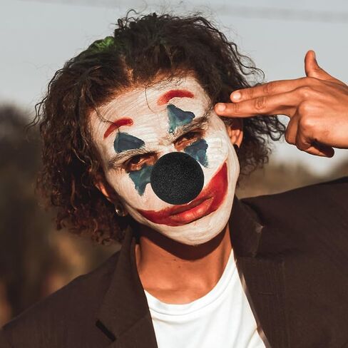 AmoSfun 20pcs أسود إسفنجي المهرج الأنف cosplay الدعائم لعرض حفلة هالوين عيد الميلاد in Saudi Arabia