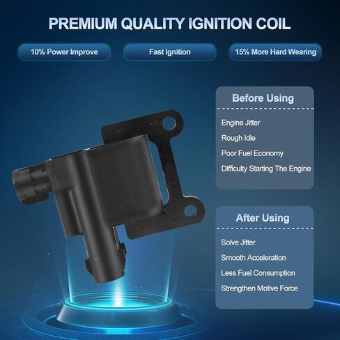 Ignition Coil Pack UF553 Replacement for Ford Lincoln Edge Flex F150 Explorer Fusion Mustang Taurus MKS MKX MKZ 3.5L 3.7L V6 Replaces# UF-595 5C1652 E1053 Set of 6 in Kuwait