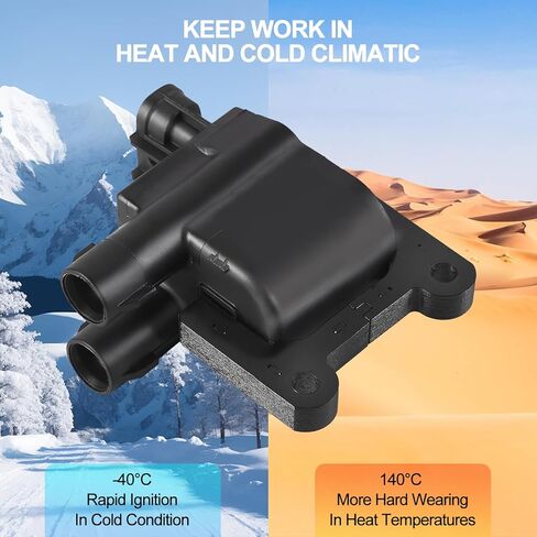 Ignition Coil Pack UF553 Replacement for Ford Lincoln Edge Flex F150 Explorer Fusion Mustang Taurus MKS MKX MKZ 3.5L 3.7L V6 Replaces# UF-595 5C1652 E1053 Set of 6 in Kuwait