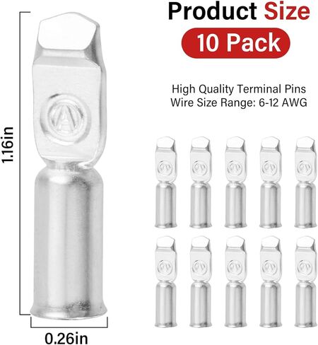 10pcs دبابيس طرف بطارية توصيل سريع لـ 50a 6-12 أسلاك AWG سحب بطارية Winch Systems Battery Disconnect/Connect in Kuwait