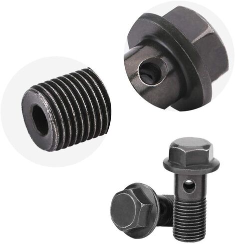 5 Pcs Brake Banjo Bolt, Motorcycle Banjo Bolts for Brake Caliper Master Cylinder & 10 Pcs Banjo Washers(M10×1mm) in Saudi Arabia