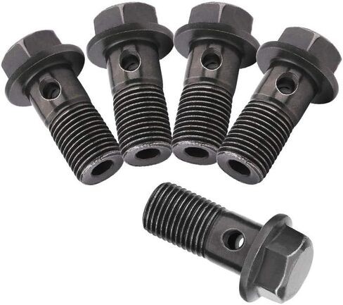 5 Pcs Brake Banjo Bolt, Motorcycle Banjo Bolts for Brake Caliper Master Cylinder & 10 Pcs Banjo Washers(M10×1mm) in Saudi Arabia