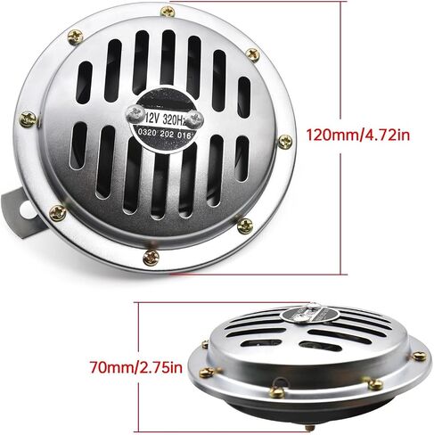 AD 12V Universal Vehicle Horn, Chrome Plated, Waterproof, Loud, Motorbike Horn with Cover in Saudi Arabia
