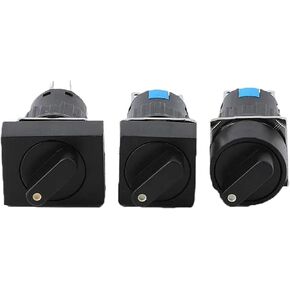 1pcs 16mm 2 3 مواقف إغلاق قفل ذاتي 3/6 دبابيس دفع زر مفتاح محدد محدد جولة جولة/مربعة/مستطيلة (موضع ترس ، 1no1nc 3pin_rectangle) in Kuwait