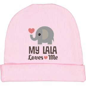 inktastic My Lala Loves Me Grandkids Elephant Baby Beanie Hat in Saudi Arabia