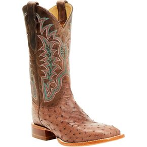 Justin Men's Chisolm Exotic Ostrich Western Boot Broad Square Toe - Je8172 in Saudi Arabia