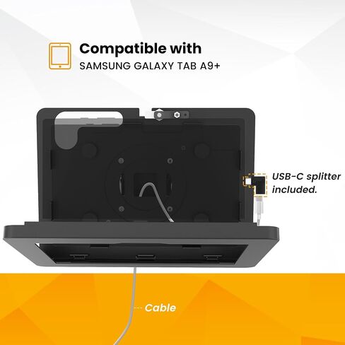 Tablet Wall Mount Compatible with Samsung Galaxy Tab A9+ Anti-Theft Lock Adjustable BSW101WJ in Kuwait